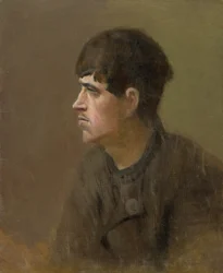 Half-Figure of a Young Man from Profile